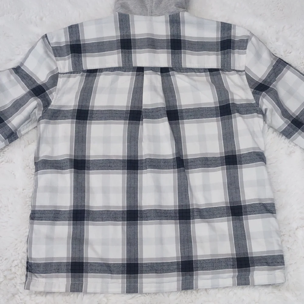 EDDIE BAUER Gray Plaid Hooded Jacket - Picture 10 of 17